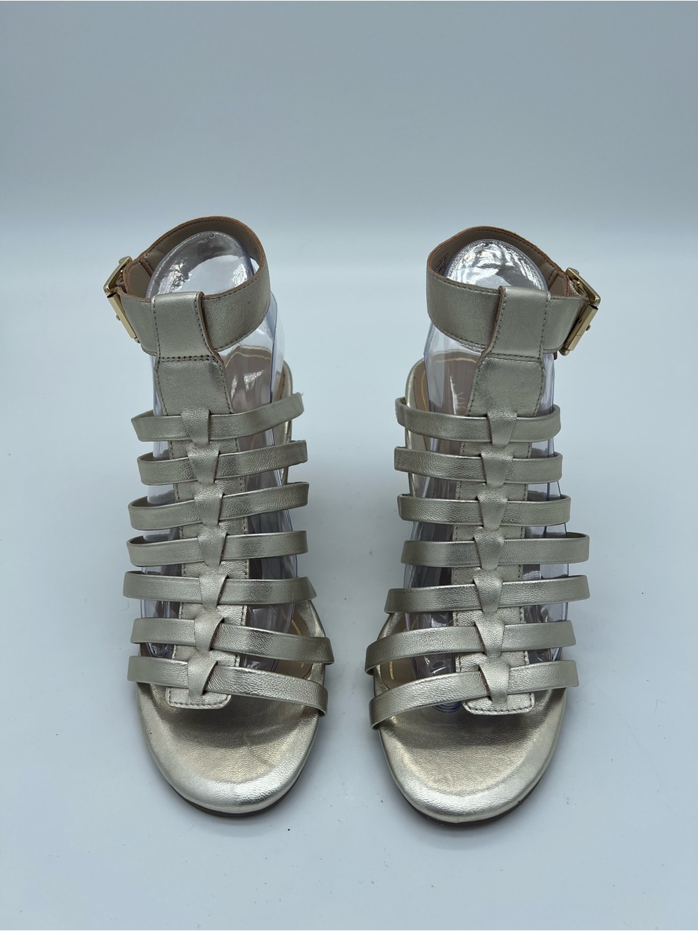 Vionic Metallic Strappy Gladiator Sandals - Gold size 8.5